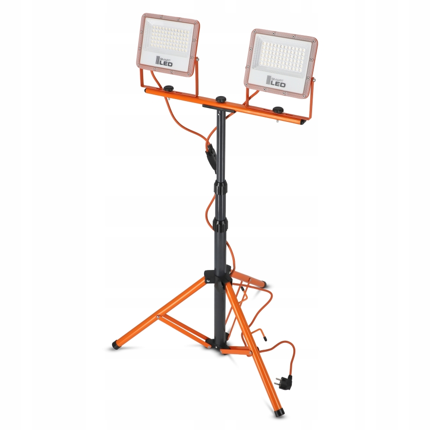 LED-Strahler mit Stativ 2xLED/50W/230V 4500K IP65 orange