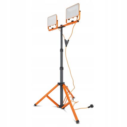 LED-Strahler mit Stativ 2xLED/50W/230V 4500K IP65 orange