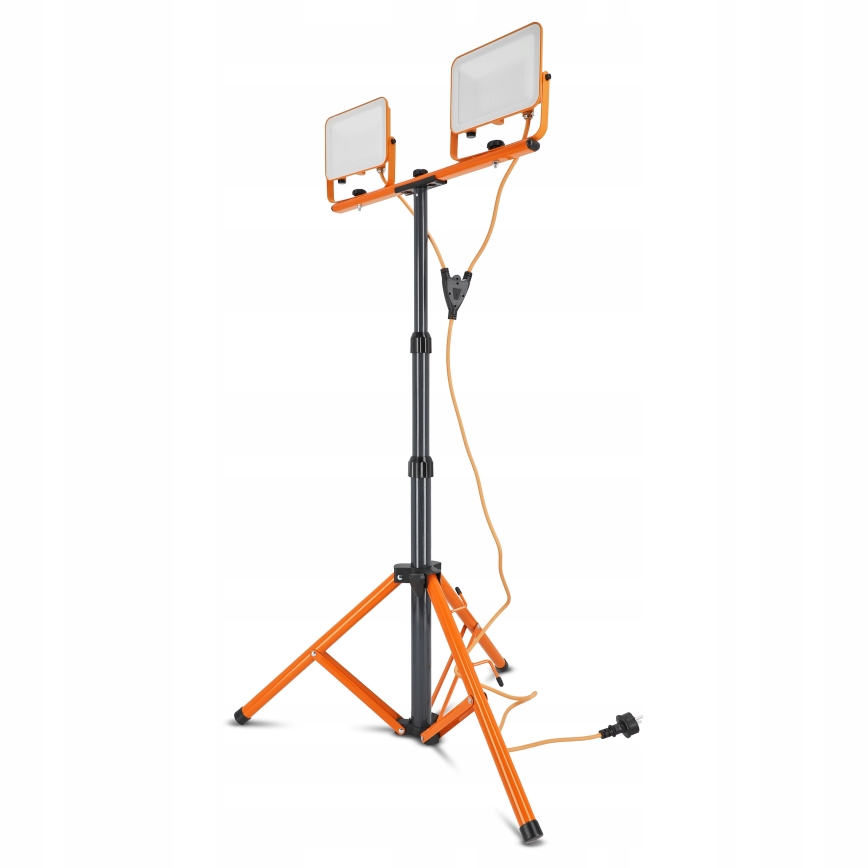 LED-Strahler mit Stativ 2xLED/50W/230V 4500K IP65 orange
