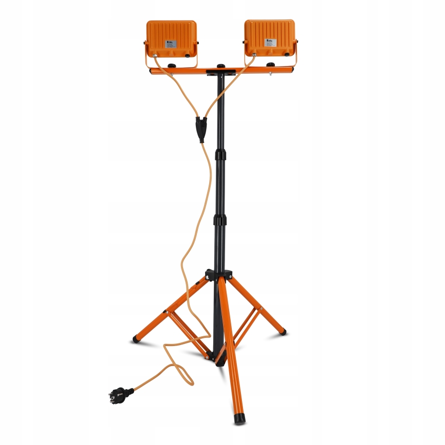LED-Strahler mit Stativ 2xLED/50W/230V 4500K IP65 orange