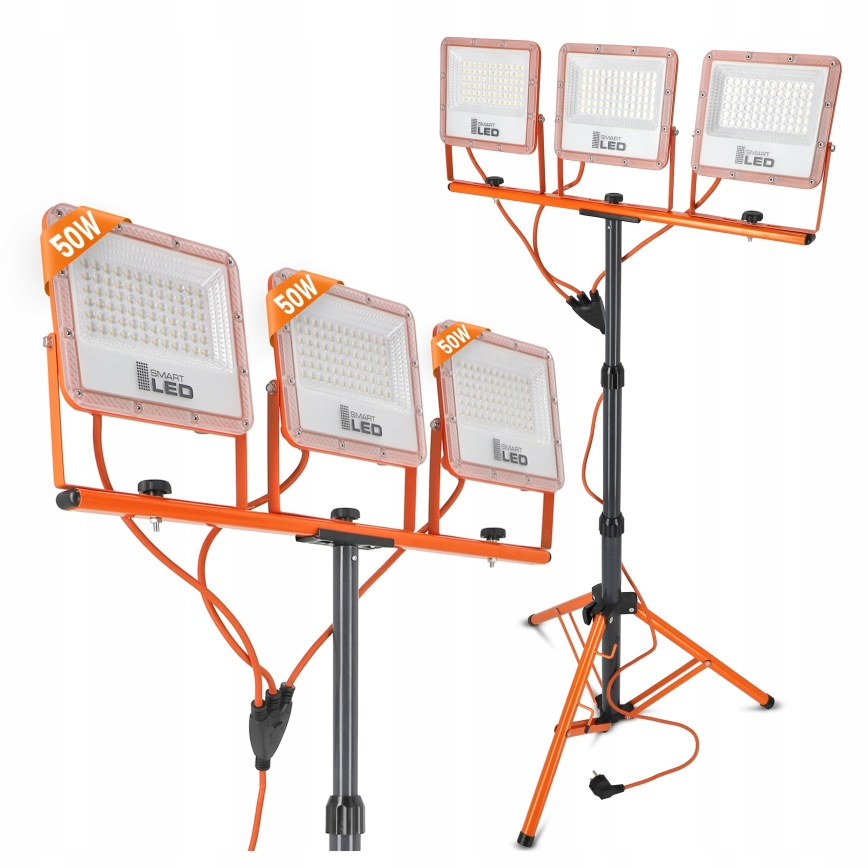 LED-Strahler mit Stativ 3xLED/50W/230V 4500K IP65 orange