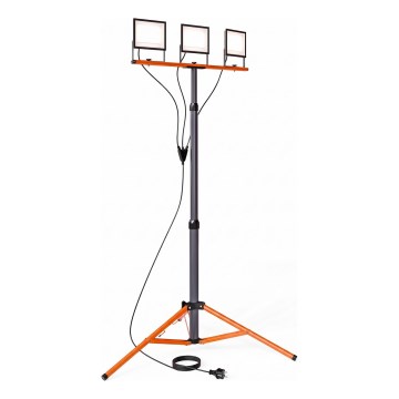 LED-Strahler mit Stativ 3xLED/50W/230V 4500K IP65 schwarz/orange