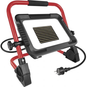 LED-Strahler mit Stativ ELION LED/100W/230V 4000K IP65 rot/schwarz