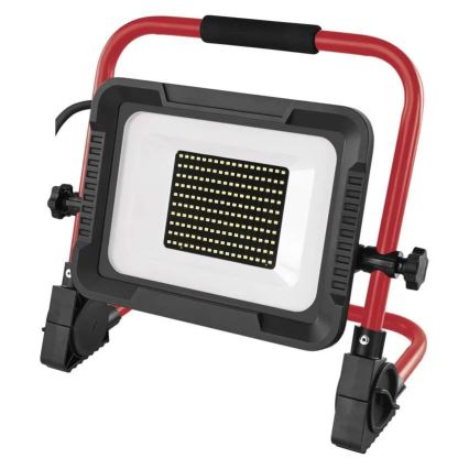 LED-Strahler mit Stativ ELION LED/100W/230V 4000K IP65 rot/schwarz