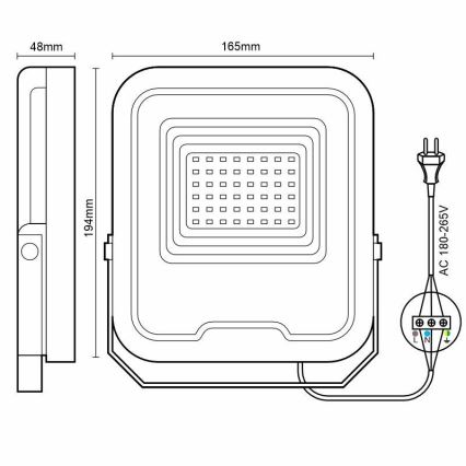 LED-Strahler PROFI LED/30W/180-265V 5000K IP65