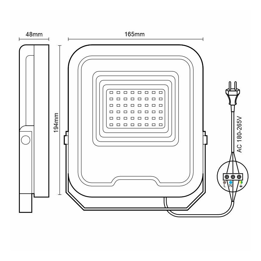 LED-Strahler PROFI LED/30W/180-265V 5000K IP65