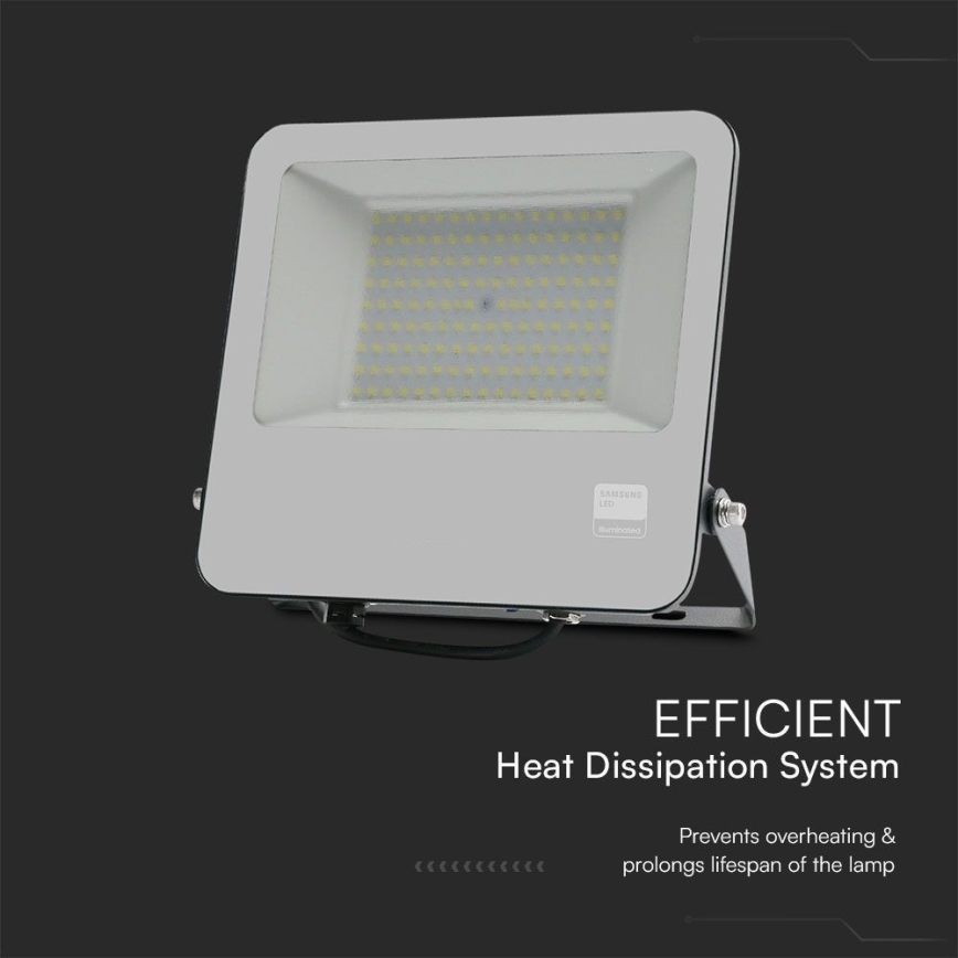 LED-Strahler SAMSUNG CHIP LED/100W/230V 6400K IP65 schwarz