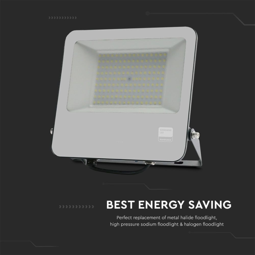LED-Strahler SAMSUNG CHIP LED/100W/230V 6400K IP65 schwarz