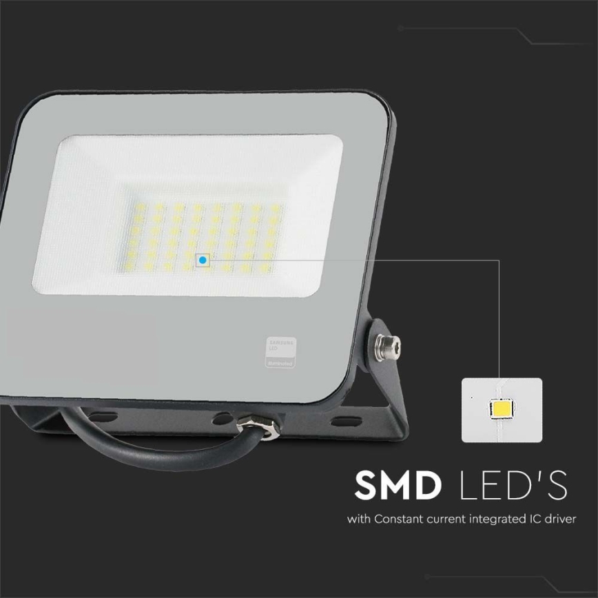 LED-Strahler SAMSUNG CHIP LED/30W/230V 4000K IP65 schwarz