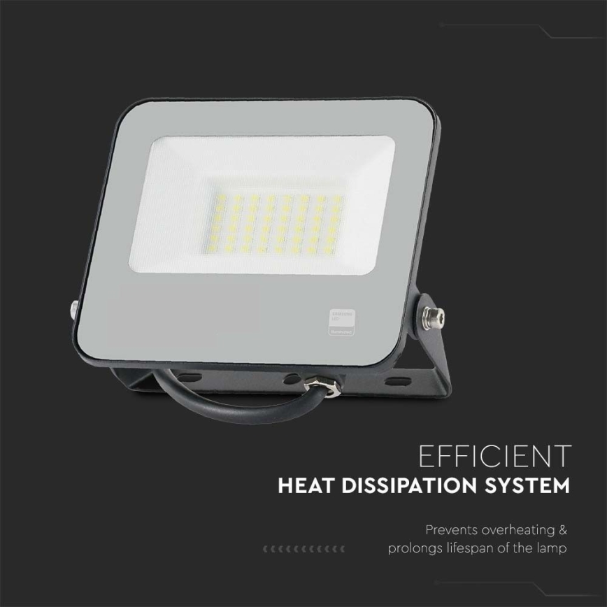 LED-Strahler SAMSUNG CHIP LED/30W/230V 4000K IP65 schwarz