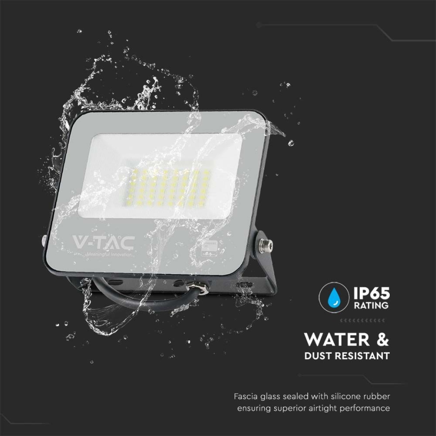 LED-Strahler SAMSUNG CHIP LED/30W/230V 4000K IP65 schwarz