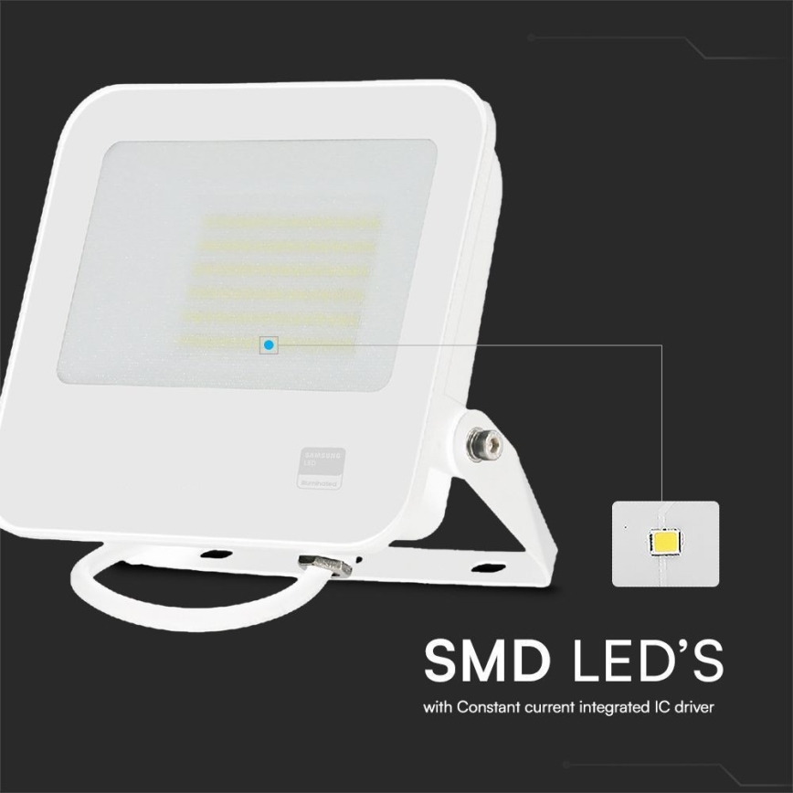LED-Strahler SAMSUNG CHIP LED/50W/230V 4000K IP65 weiß