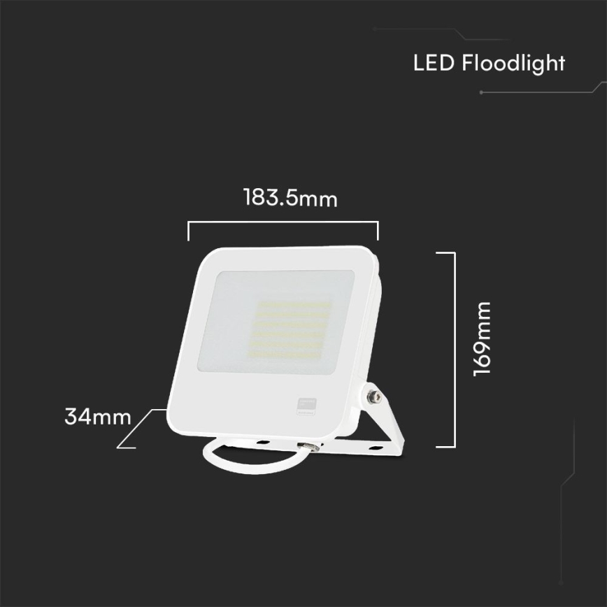 LED-Strahler SAMSUNG CHIP LED/50W/230V 4000K IP65 weiß