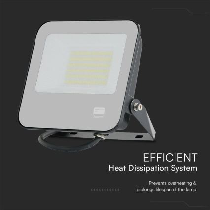LED-Strahler SAMSUNG CHIP LED/50W/230V 6500K IP65 schwarz
