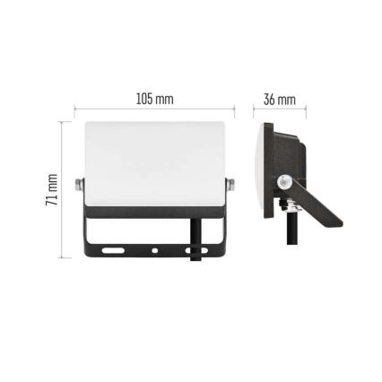 LED-Strahler TAMBO EVO LED/10W/230V 4000K IP65 schwarz