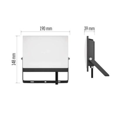 LED-Strahler TAMBO EVO LED/50W/230V 4000K IP65 schwarz