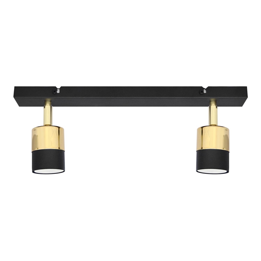 LED-Strahler TUBSSON 2xGU10/4,8W/230V schwarz/golden