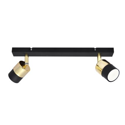LED-Strahler TUBSSON 2xGU10/4,8W/230V schwarz/golden