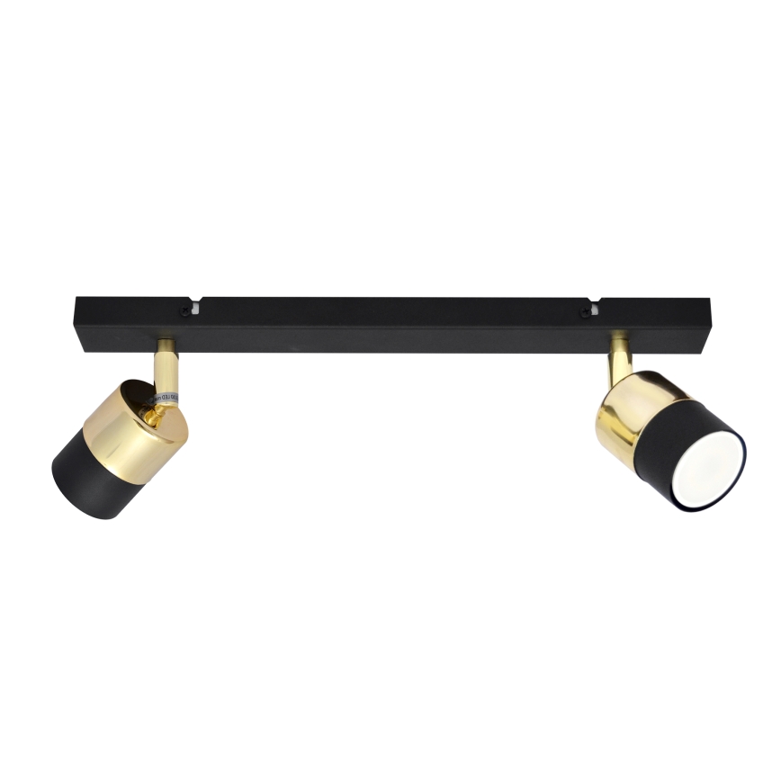 LED-Strahler TUBSSON 2xGU10/4,8W/230V schwarz/golden
