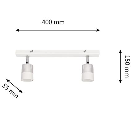 LED-Strahler TUBSSON 2xGU10/4,8W/230V weiß/glänzendes Chrom