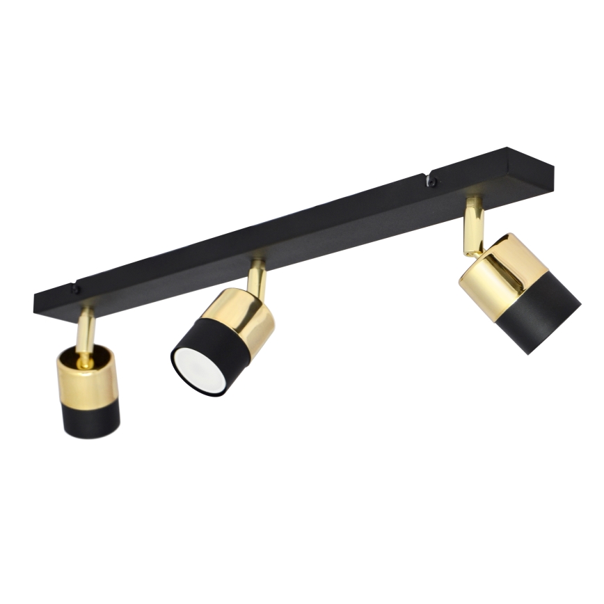 LED-Strahler TUBSSON 3xGU10/4,8W/230V schwarz/golden