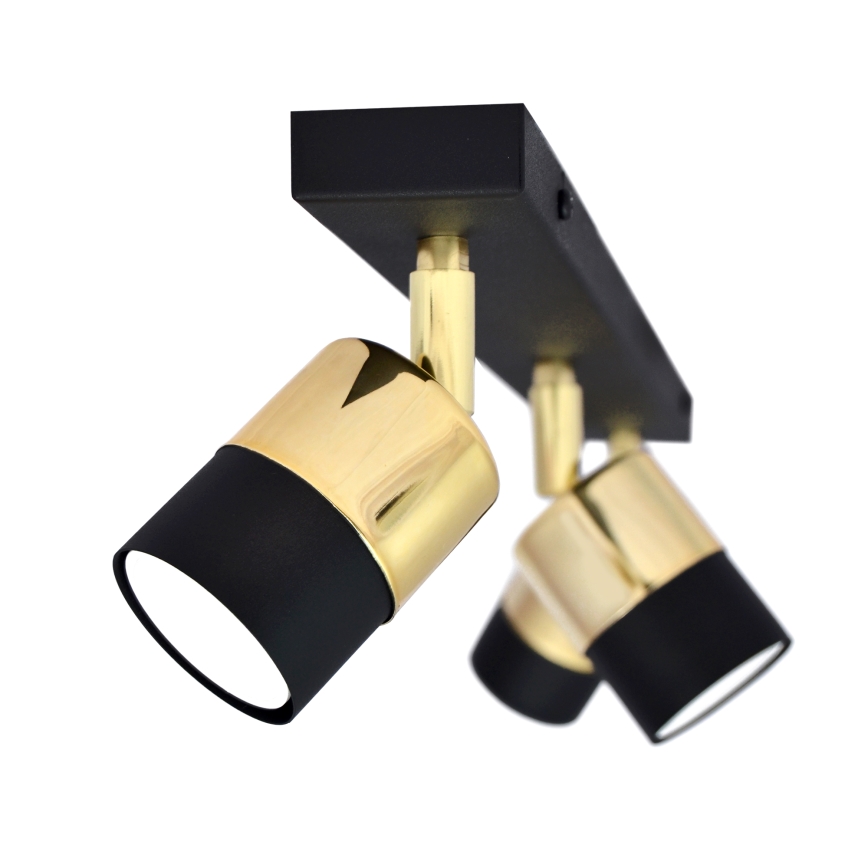 LED-Strahler TUBSSON 3xGU10/4,8W/230V schwarz/golden