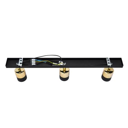 LED-Strahler TUBSSON 3xGU10/4,8W/230V schwarz/golden