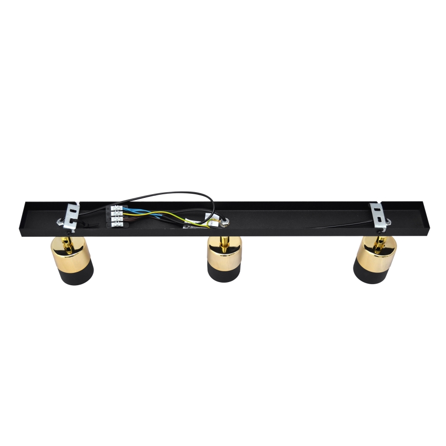 LED-Strahler TUBSSON 3xGU10/4,8W/230V schwarz/golden