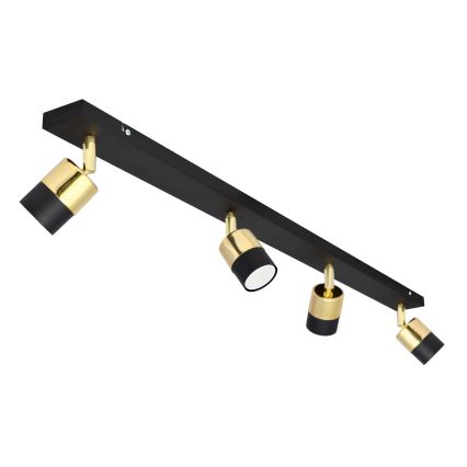 LED-Strahler TUBSSON 4xGU10/4,8W/230V schwarz/golden