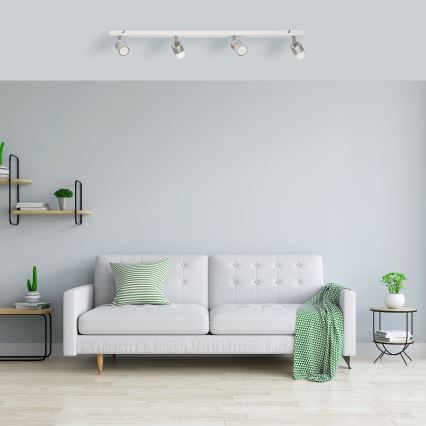 LED-Strahler TUBSSON 4xGU10/4,8W/230V weiß/glänzendes Chrom