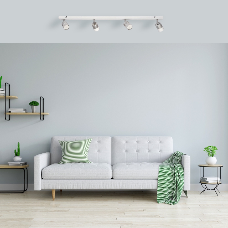 LED-Strahler TUBSSON 4xGU10/4,8W/230V weiß/glänzendes Chrom