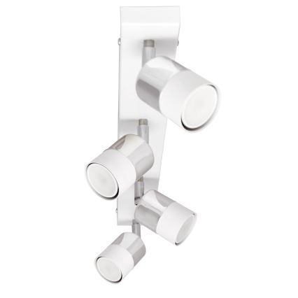 LED-Strahler TUBSSON 4xGU10/4,8W/230V weiß/glänzendes Chrom