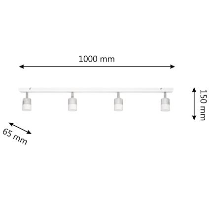LED-Strahler TUBSSON 4xGU10/4,8W/230V weiß/glänzendes Chrom
