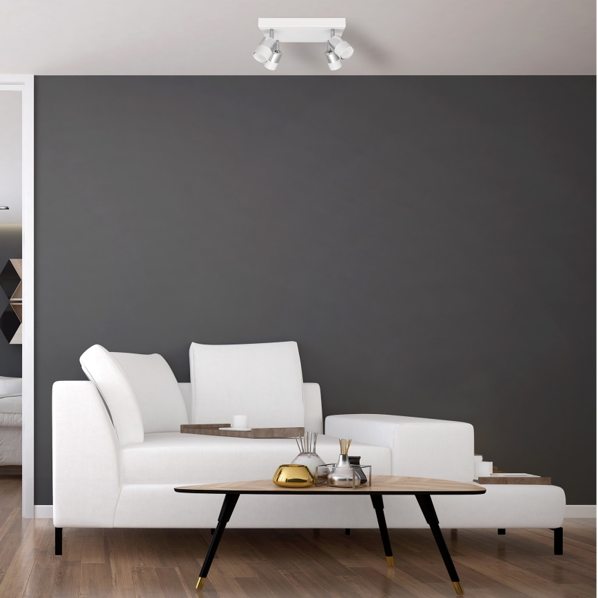 LED-Strahler TUBSSON 4xGU10/4,8W/230V weiß/glänzendes Chrom