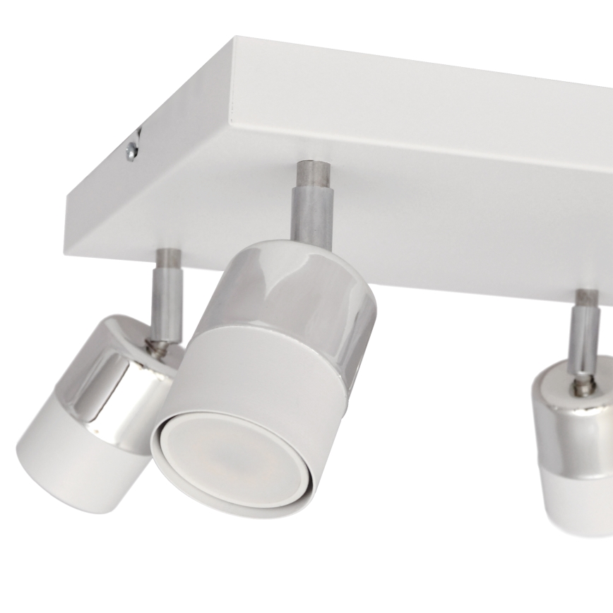 LED-Strahler TUBSSON 4xGU10/4,8W/230V weiß/glänzendes Chrom