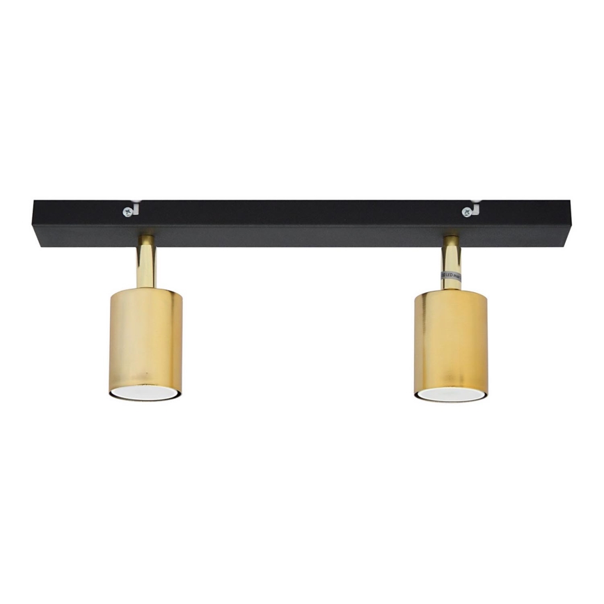 LED Strahler TUNE 2xGU10/4,8W/230V golden/schwarz