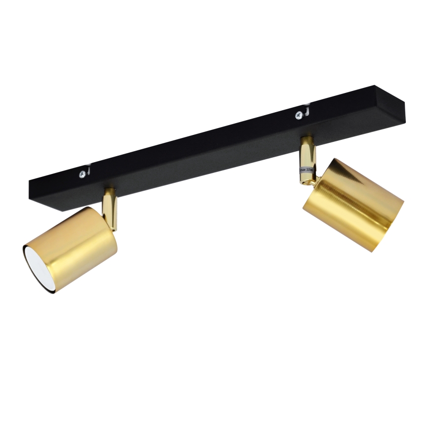 LED Strahler TUNE 2xGU10/4,8W/230V golden/schwarz