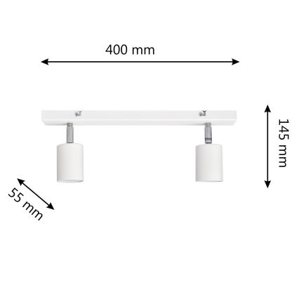 LED-Strahler TUNE 2xGU10/4,8W/230V weiß