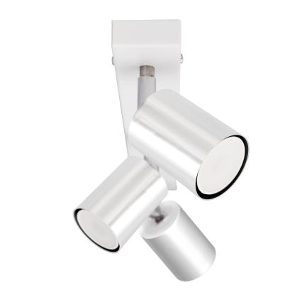 LED-Strahler TUNE 3xGU10/4,8W/230V mattes Chrom/weiß