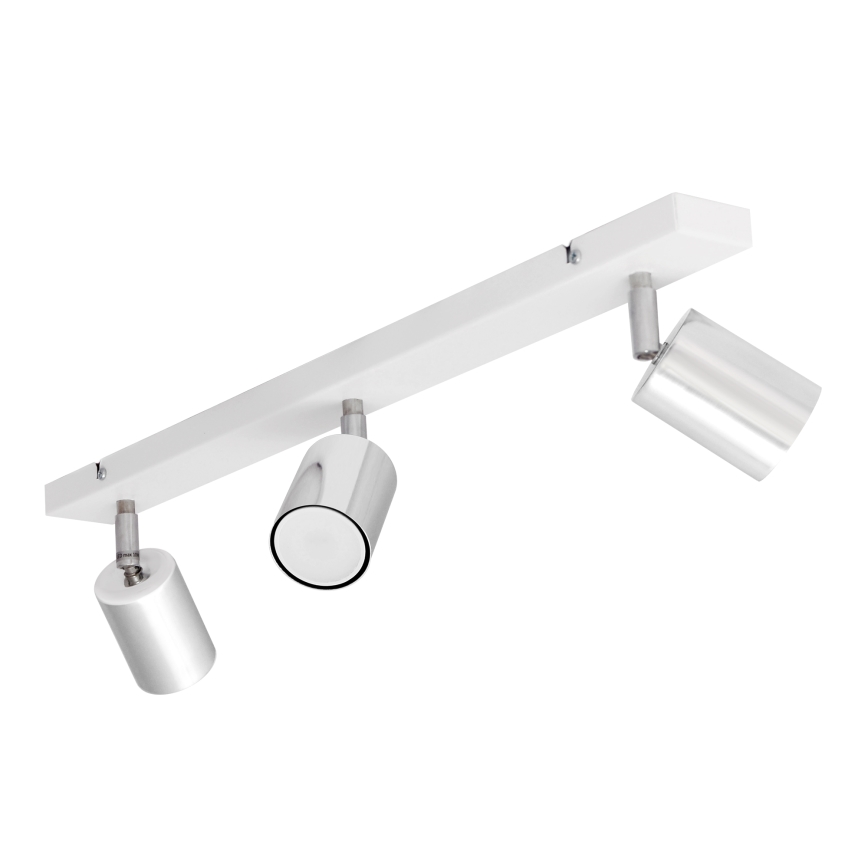 LED-Strahler TUNE 3xGU10/4,8W/230V mattes Chrom/weiß