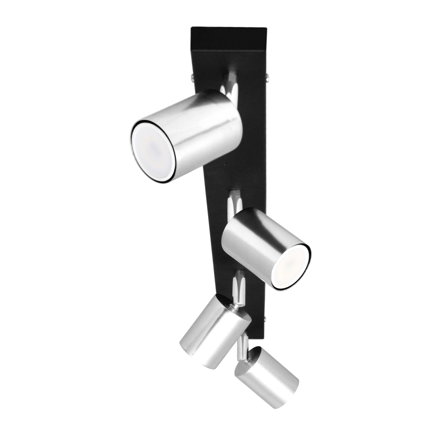 LED-Strahler TUNE 4xGU10/4,8W/230V mattes Chrom/schwarz