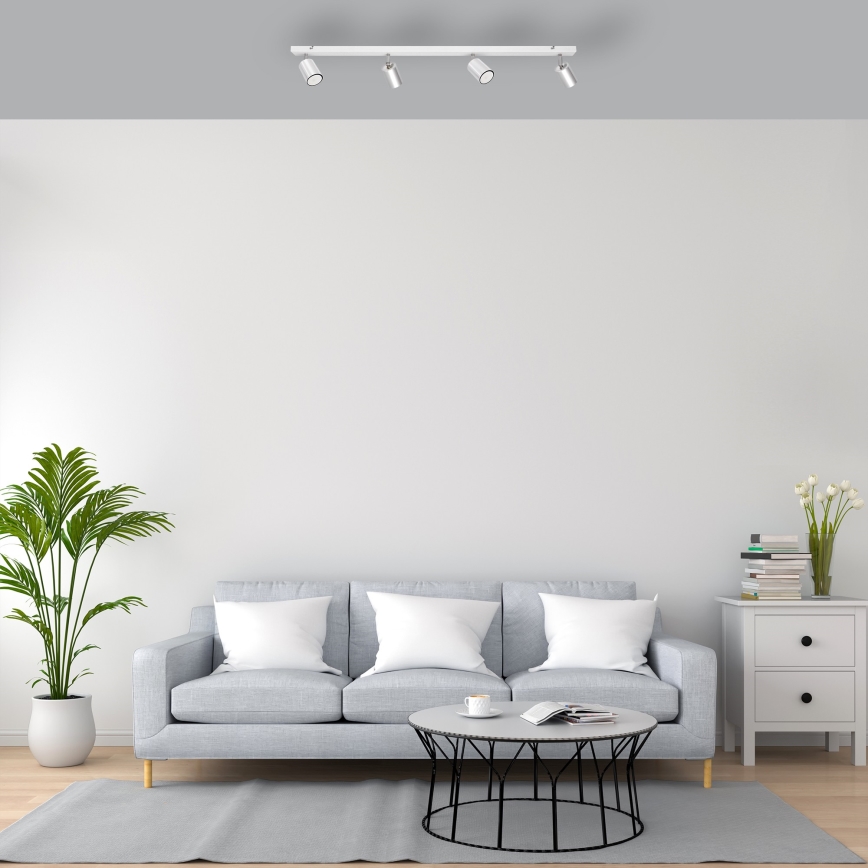 LED-Strahler TUNE 4xGU10/4,8W/230V mattes Chrom/weiß