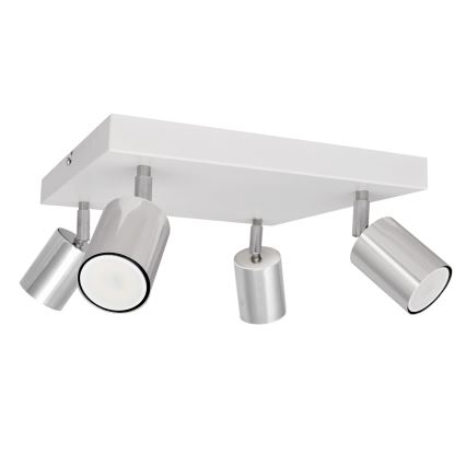 LED-Strahler TUNE 4xGU10/4,8W/230V mattes Chrom/weiß