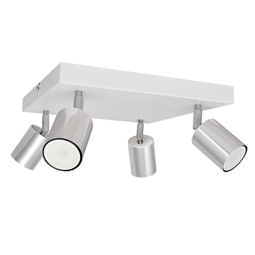 LED-Strahler TUNE 4xGU10/4,8W/230V mattes Chrom/weiß