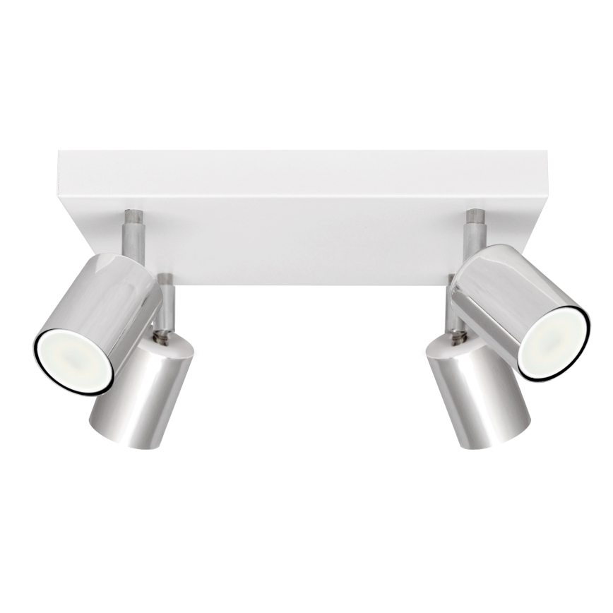 LED-Strahler TUNE 4xGU10/4,8W/230V mattes Chrom/weiß