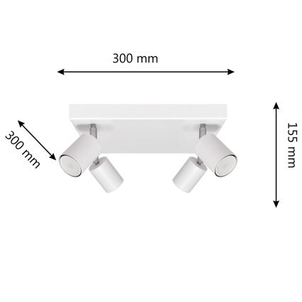 LED-Strahler TUNE 4xGU10/4,8W/230V weiß