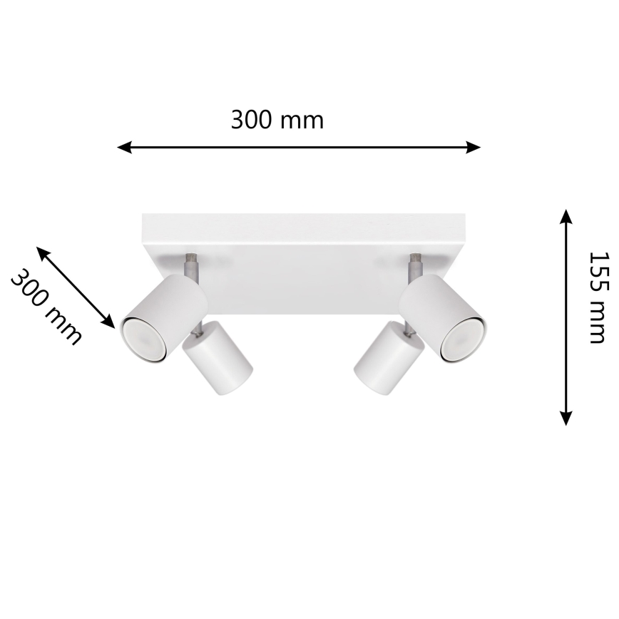 LED-Strahler TUNE 4xGU10/4,8W/230V weiß