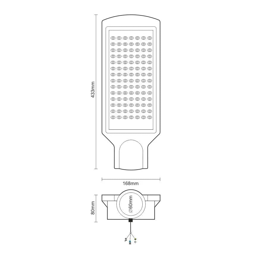 LED-Straßenlaterne LED/100W/170-400V IP65