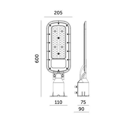 LED-Straßenleuchte BRELUXO LED/200W/230V 4000K IP65