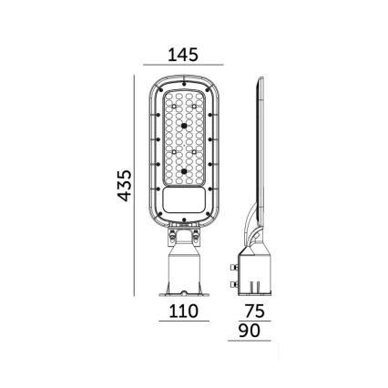 LED-Straßenleuchte BRELUXO LED/50W/230V 4000K IP65